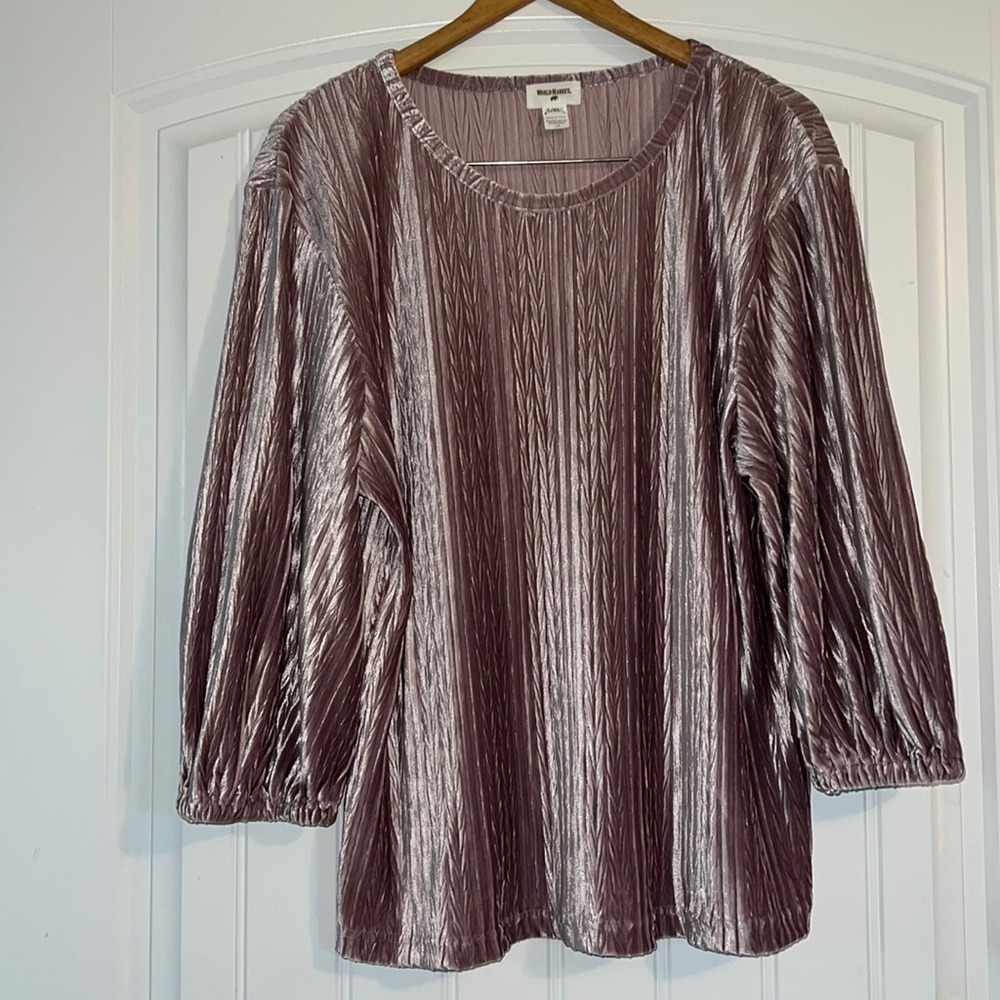 New Cost Plus World Market crushed velvet Top L or  XL